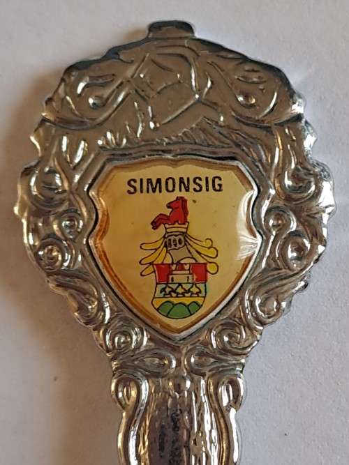 Vintage souvenir spoon - Simonsig -  fish