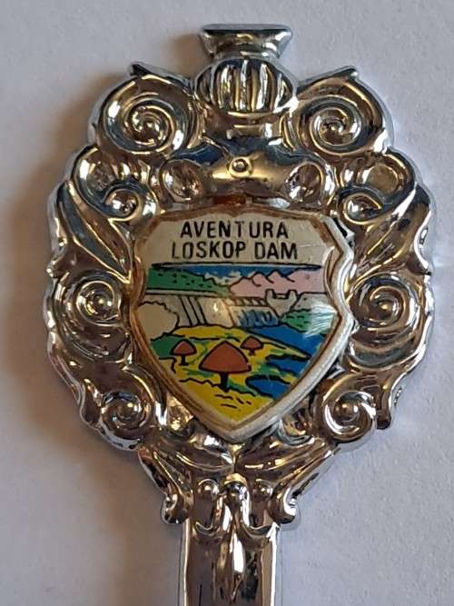 Vintage Souvenir Spoon -Aventura Loskop Dam  -  Protea