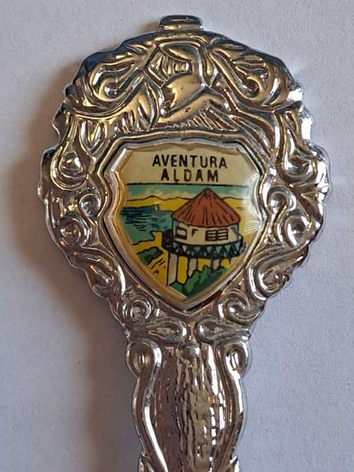 Vintage souvenir spoon - Aventura Aldam/strelitzia