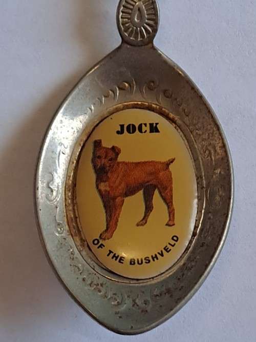 Vintage souvenir spoon -Sabie -  Jock of the Bushveld