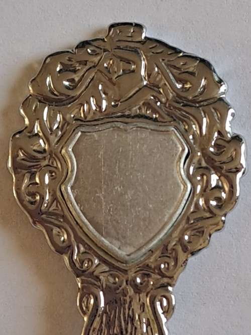 Vintage souvenir spoon -Blank plaque -  Kiss a Snake Today