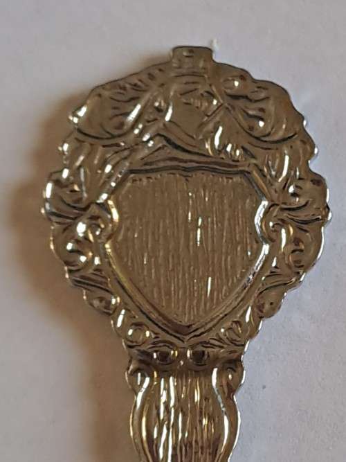 Vintage souvenir spoon -Blank plaque -  Kiss a Snake Today