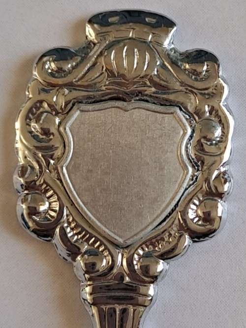 Vintage souvenir spoon -Blank plaque -  `Walrus`