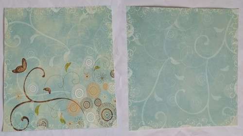 1 Piece unused -  double sided paper  30cm x 30cm - butterfly/twigs