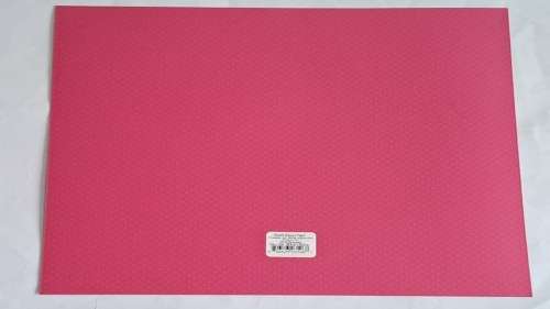 1 Piece unused - double sided paper - 30cm x 30cm - dark pink embossed