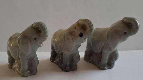Lot of 3 Wade style elephant figurines
