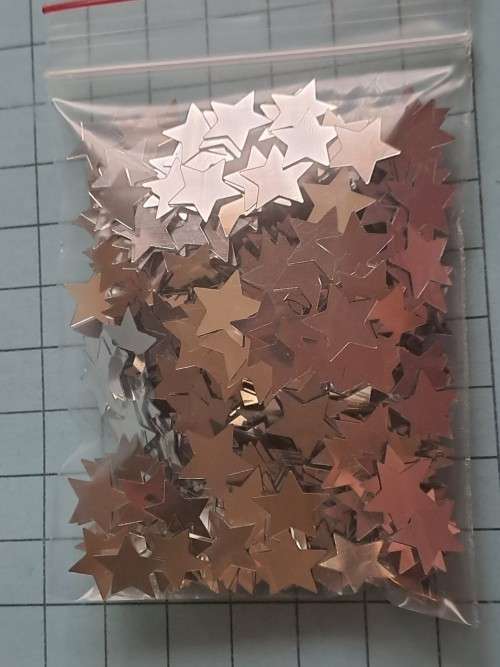 Art +  craft embellishments - `silver stars`