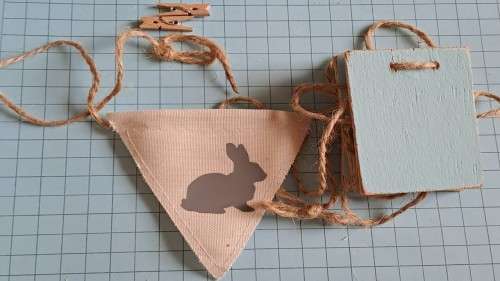 Photo garland set - grey bunny