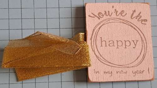 Celebration/decorative glass/mug tie back -  `You are the Happy in my New Year`