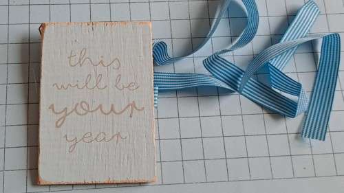 Celebration/decorative glass/mug tie back -  `This will be your year`