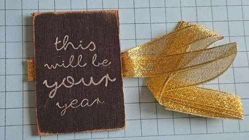 Celebration/decorative glass/mug tie back - `This will be your year`