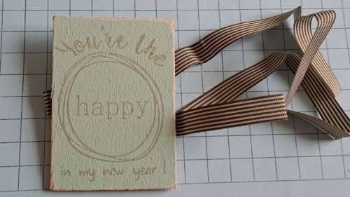 Celebration/decorative glass/mug tie back - `You are the Happy in my New Year`