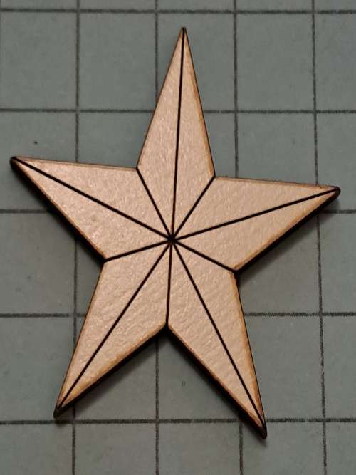 Wooden embellishments - Star A