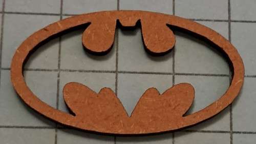 Wooden embellishments - Bat sign a