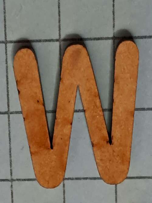 Wooden embellishments - small W/M