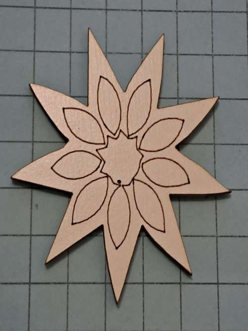Wooden embellishments - star B