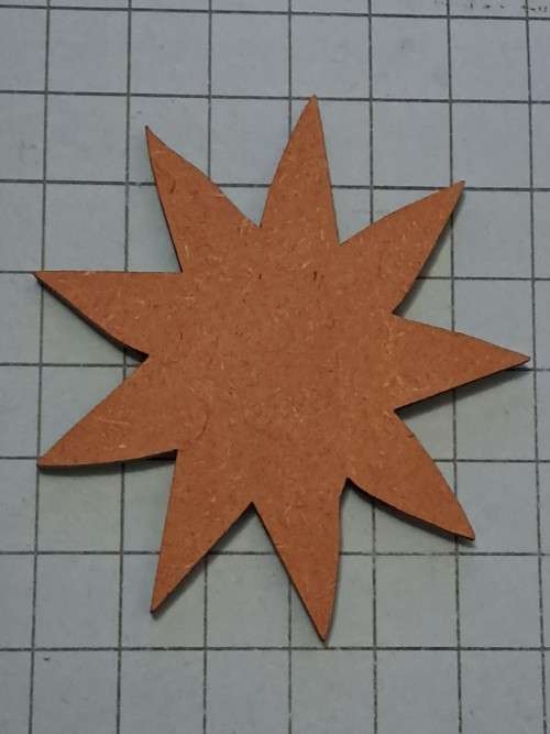Wooden embellishments - star B