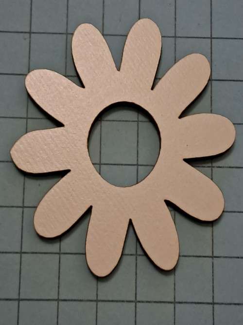 Wooden embellishments - flower c