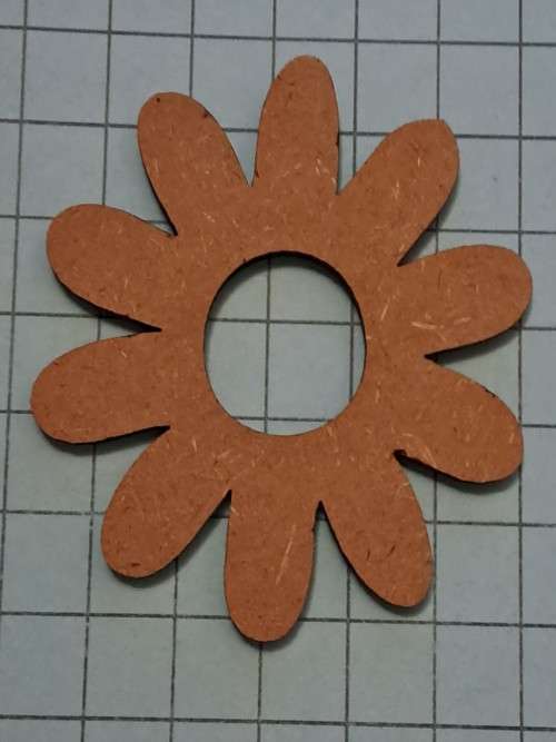 Wooden embellishments - flower c