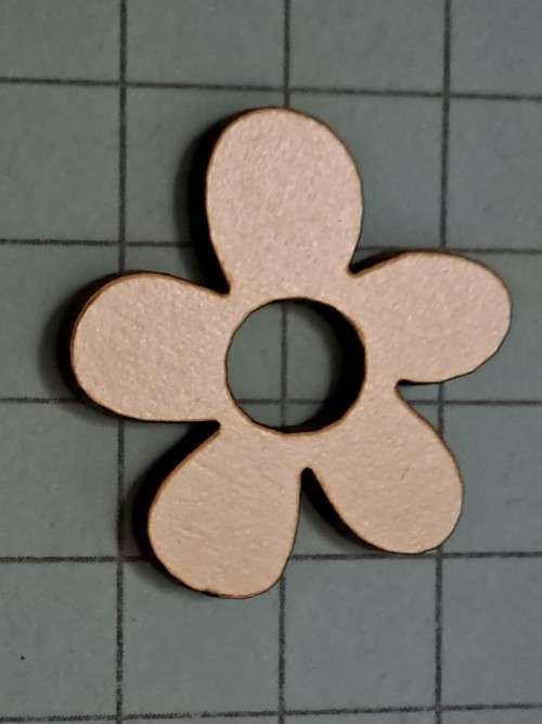 Wooden embellishments - smaller flower