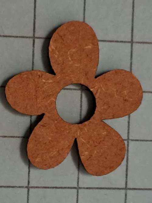 Wooden embellishments - smaller flower
