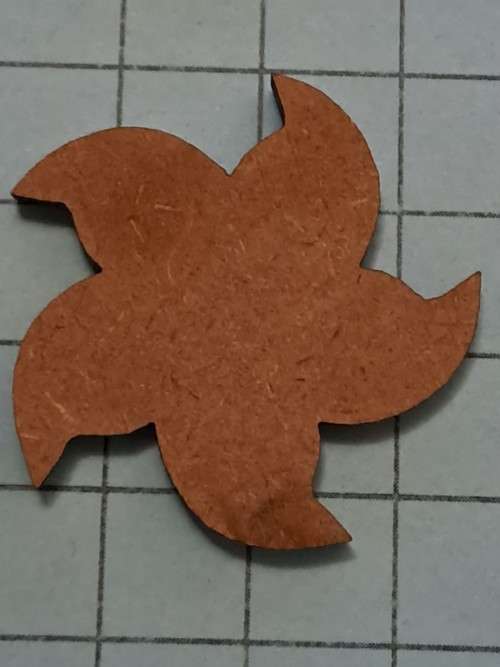 Wooden embellishments - smaller flower