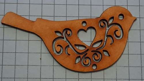 Wooden embellishments - Big bird