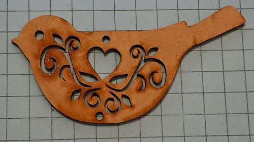 Wooden embellishments - Big bird
