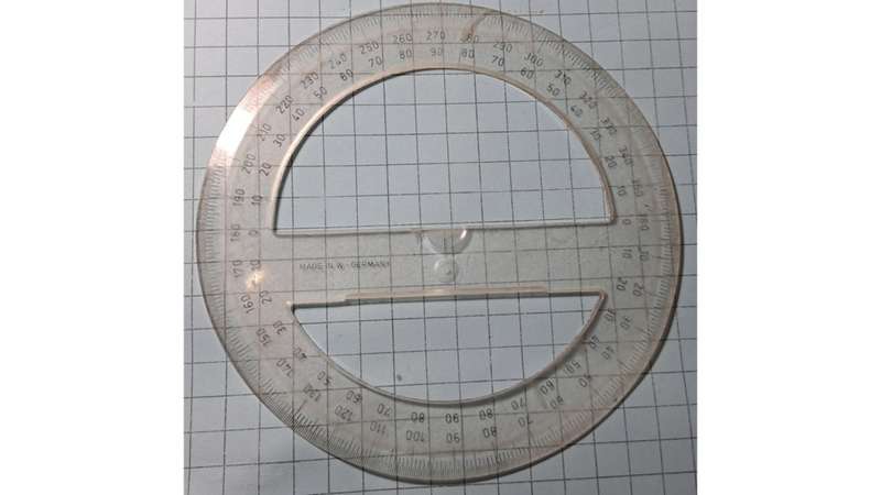 Protractor - +/- 15cm -  360 degrees