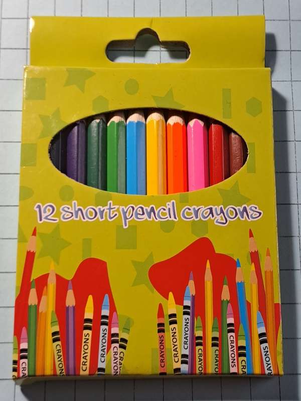 Unused - 12 short pencil crayons