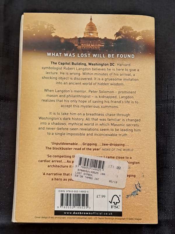 Dan Brown - The lost symbol - paperback/softcover - pages 670