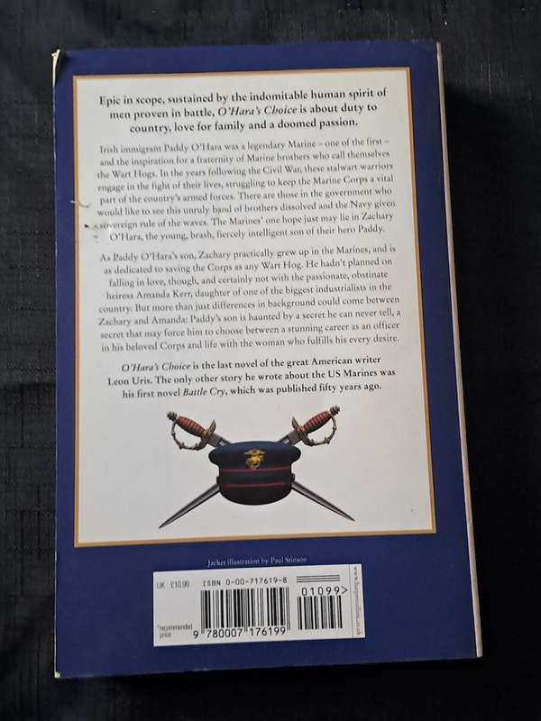 Leon Uris - O`Hara`s choice - paperback/softcover -  pages 294   - As per photo`s