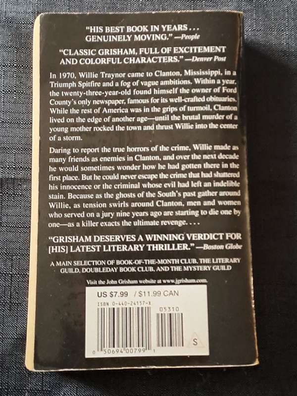 John Grisham - The last juror  - paperback/softcover - pages 486