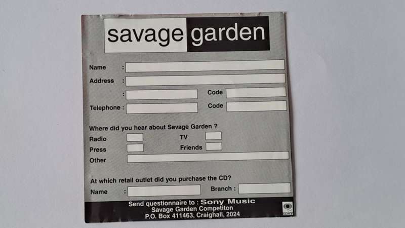 CD - Savage Garden - 1997