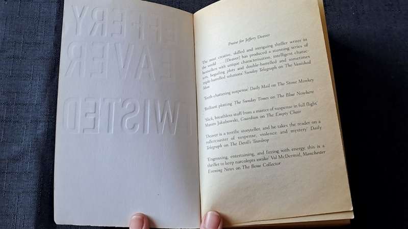 Jeffery Deaver  - Twisted - paperback/softcover - pages 478