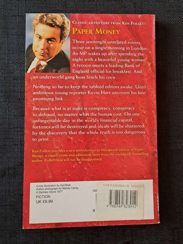 Ken Follet  - Paper money - paperback/softcover - pages 286