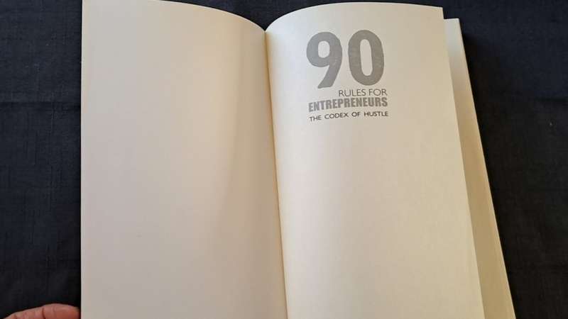Marnus Broodyk  - 90 rules for entrepeneurs: The Codex of hustle - paperback/softcover - pages 226 -
