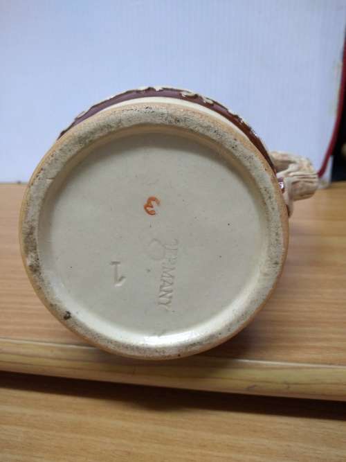 Vintage Jäger and Dirnd`l Stein with Pewter Lid