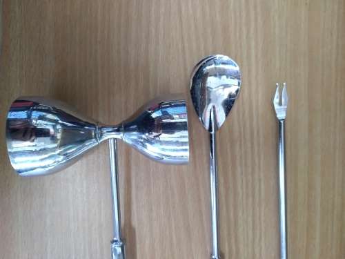 Vintage Golf Theme Cocktail Set 3 Piece - Chrome Plated