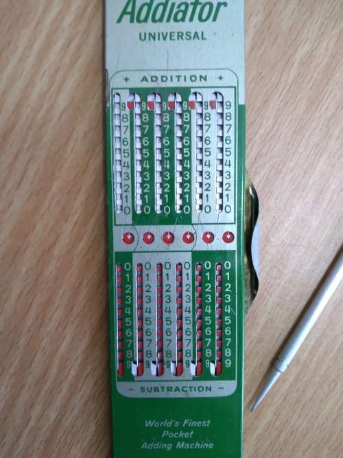 Vintage Addiator Universal Pocket Adding Machine