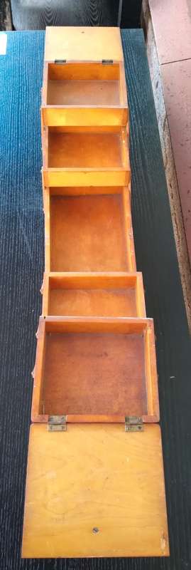 Vintage Wooden Accordion Sewing Box