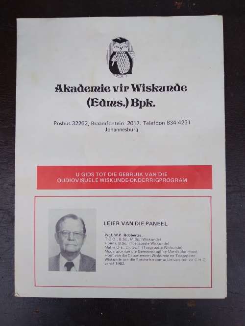 Akademie vir Wiskunde: Oudiovisuele Wiskunde-Onderrigprogram