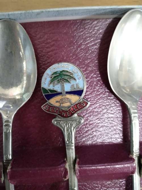 E.P.N.S. Seychelles Silver Plated Souvenir Spoon Set