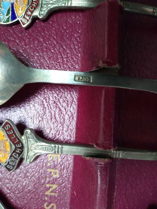 E.P.N.S. Seychelles Silver Plated Souvenir Spoon Set