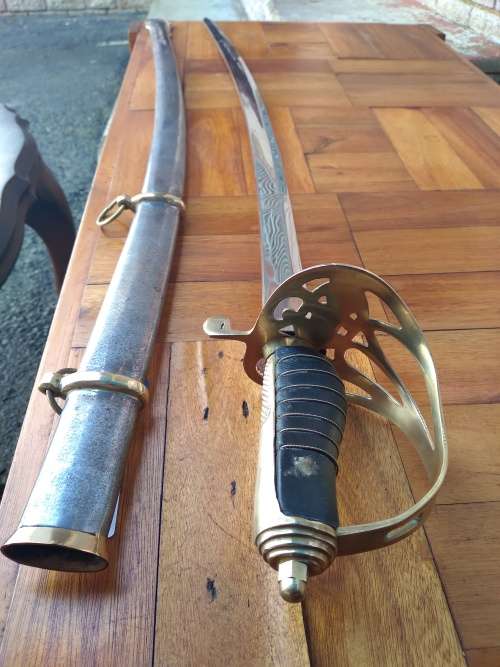 US Model 1860 Light Cavalry Saber Replica (brass detail scabbard)