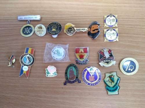 Assorted Bowling Badges x 17