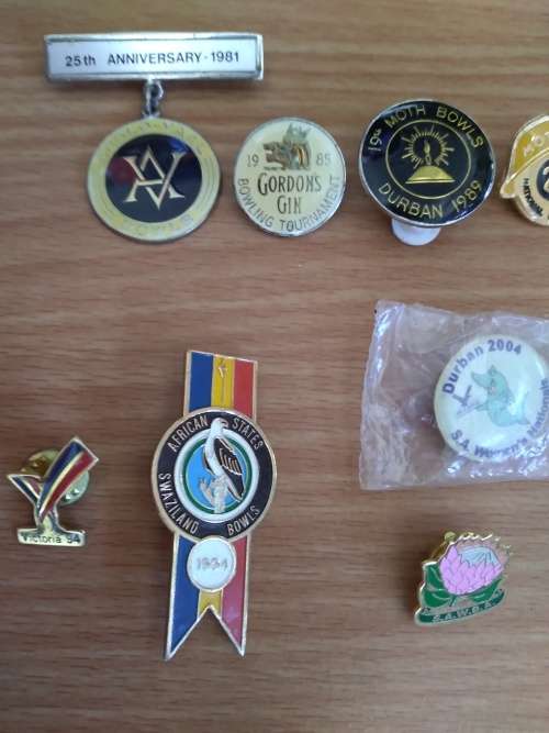 Assorted Bowling Badges x 17