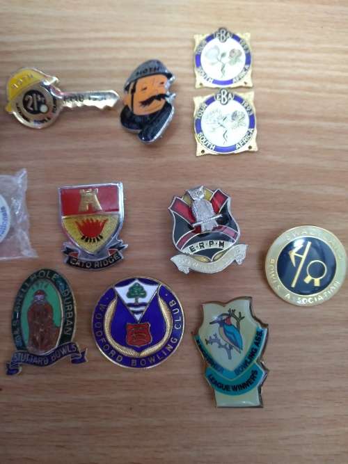 Assorted Bowling Badges x 17