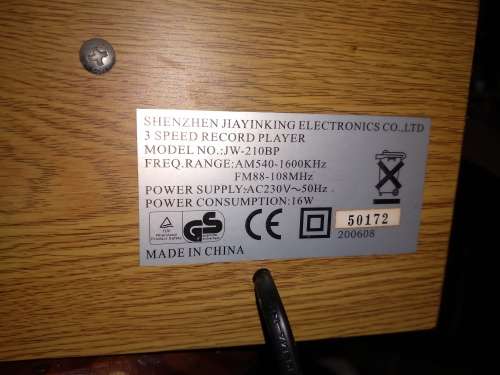 Shenzhen Jiayinking 3 Speed Record Player & AM/FM Radio