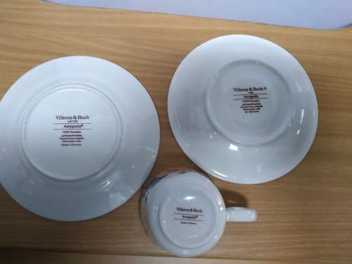 Villeroy and Boch `Amapola` Tea Cup, Saucer and Side Plate